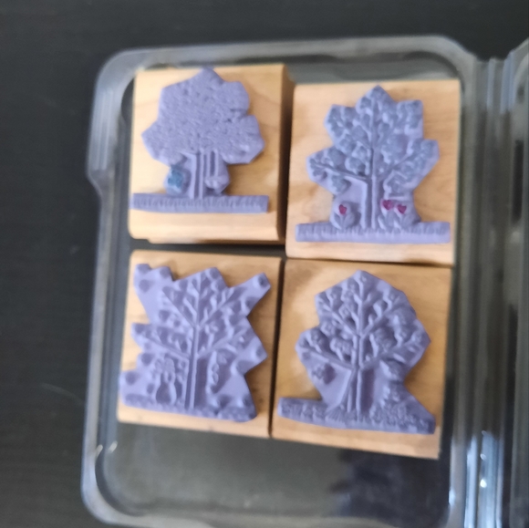 A Tree for All Seasons Stampin Up set of 4 rubber stamps. - Picture 2 of 2